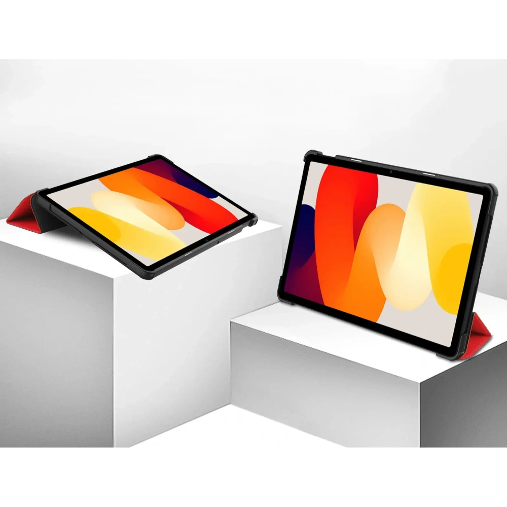 Etui Bizon Case Tab Croc do Xiaomi Redmi Pad SE czerwone