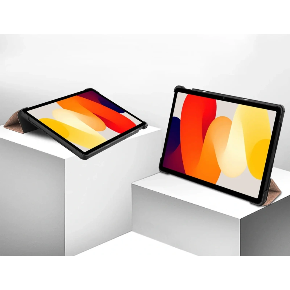 Etui Bizon Case Tab Croc do Xiaomi Redmi Pad SE różowozłote