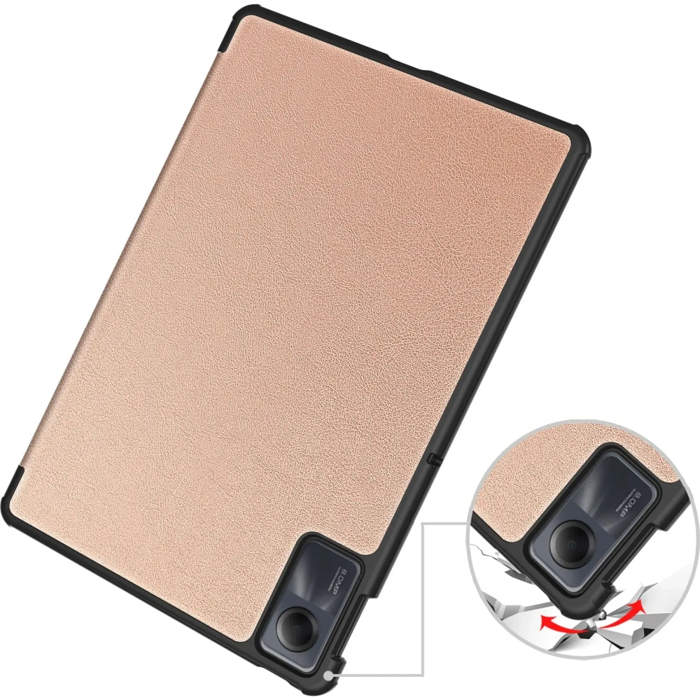 Etui Bizon Case Tab Croc do Xiaomi Redmi Pad SE różowozłote