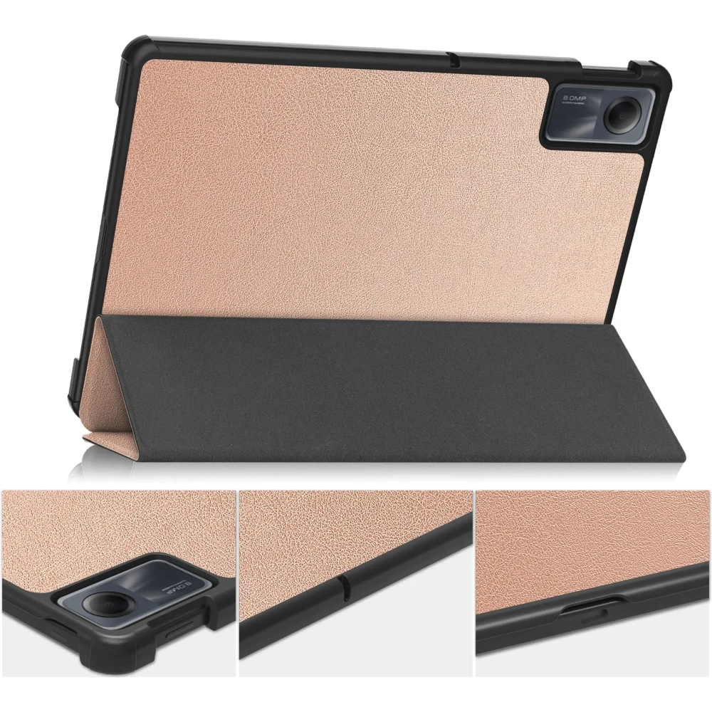 Etui Bizon Case Tab Croc do Xiaomi Redmi Pad SE różowozłote