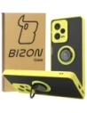 Buy Bizon Case Hybrid Ring Xiaomi Redmi Note 12 Pro+ 5G smoky with a yellow frame - BIZ3112 - {ean13} - Home Screen Store Europe