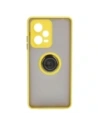 Buy Bizon Case Hybrid Ring Xiaomi Redmi Note 12 Pro+ 5G smoky with a yellow frame - BIZ3112 - {ean13} - Home Screen Store Europe