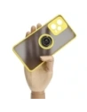 Buy Bizon Case Hybrid Ring Xiaomi Redmi Note 12 Pro+ 5G smoky with a yellow frame - BIZ3112 - {ean13} - Home Screen Store Europe