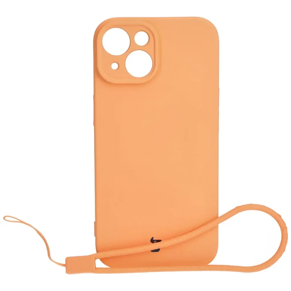 Etui Bizon Case Silicone do Apple iPhone 15 pomarańczowe