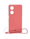 Bizon Case Silikon Quadrat Oppo A98 5G schmutzig rosa