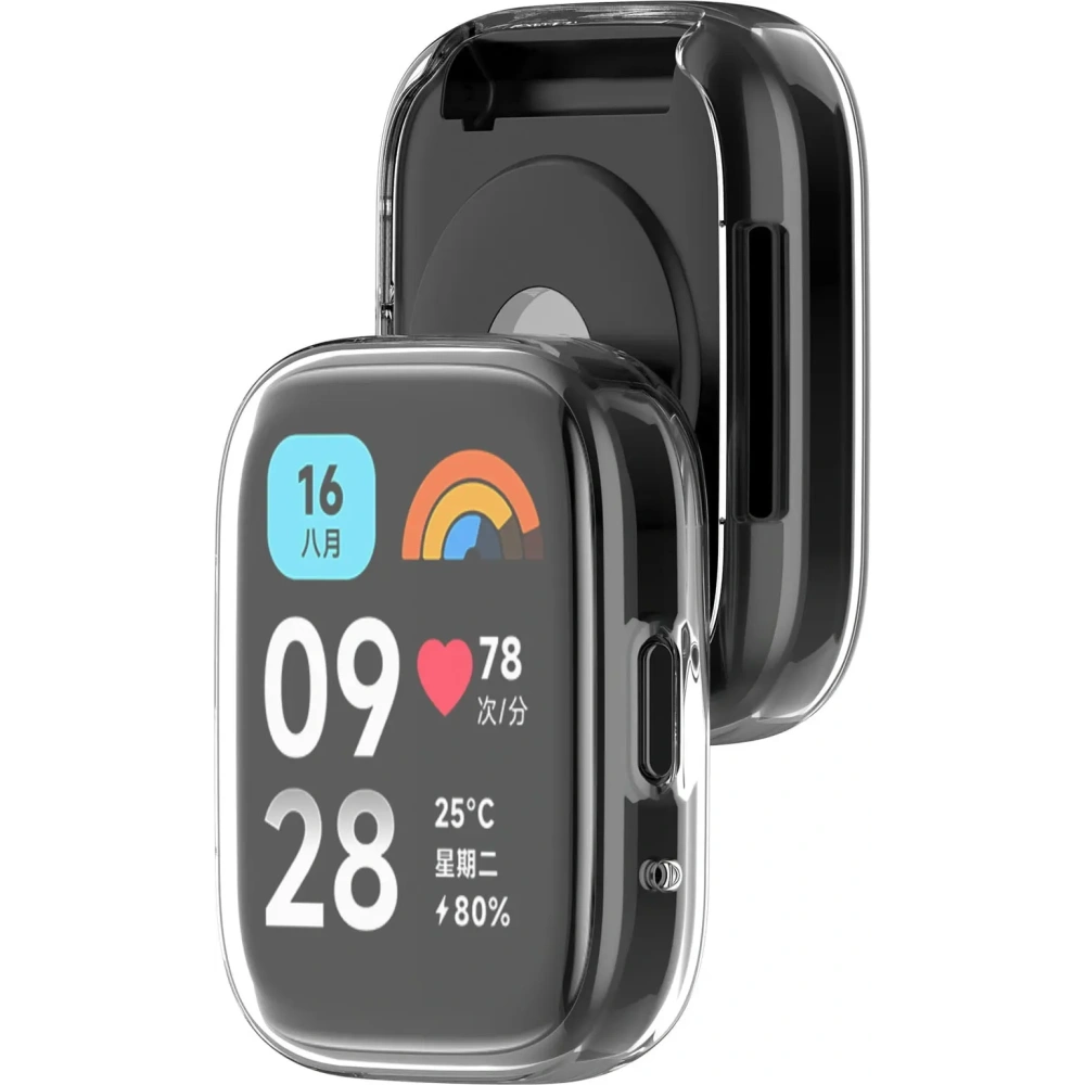 Etui z osłoną ekranu Bizon Case Watch Felipe do Xiaomi Redmi Watch 3 Active przezroczyste