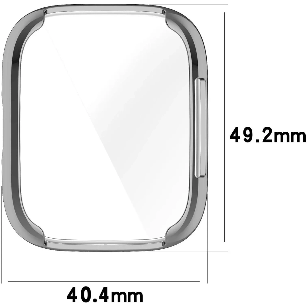 Etui z osłoną ekranu Bizon Case Watch Felipe do Xiaomi Redmi Watch 3 Active srebrne