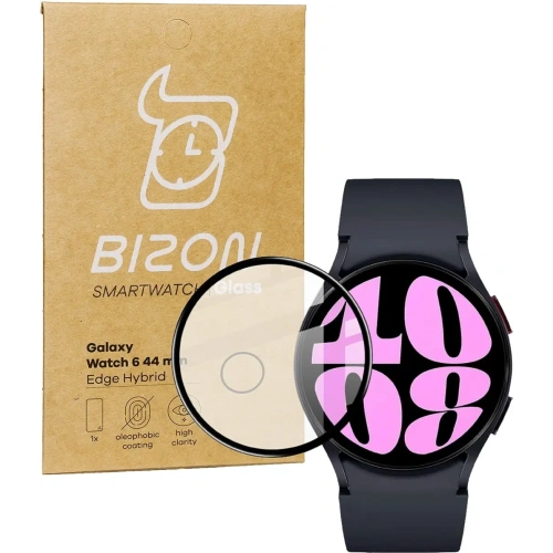 Kup Szkło hybrydowe Bizon Glass Watch Edge Hybrid do Samsung Galaxy Watch 6 44mm czarne - BIZ3137 - {ean13} - Sklep Home Screen