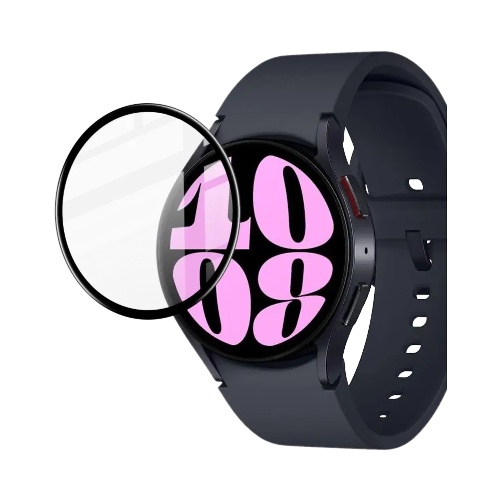 Szkło hybrydowe Bizon Glass Watch Edge Hybrid do Samsung Galaxy Watch 6 44mm czarne