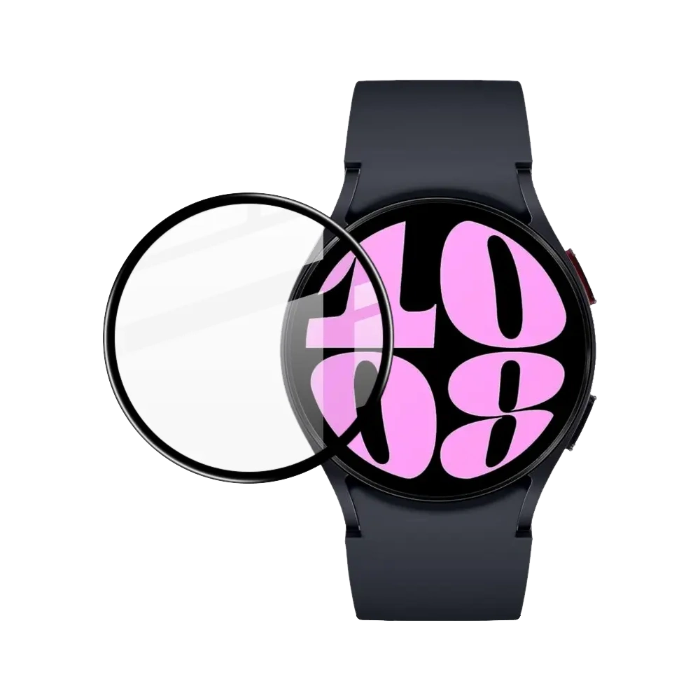 Szkło hybrydowe Bizon Glass Watch Edge Hybrid do Samsung Galaxy Watch 6 44mm czarne