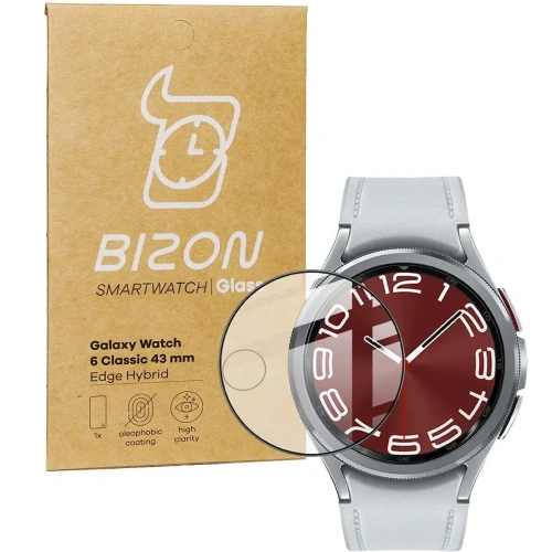 Kup Bizon üveg óra Edge Hybrid Samsung Galaxy Watch 6 Classic 43mm fekete - BIZ3138 - {ean13} - Sklep Home Screen
