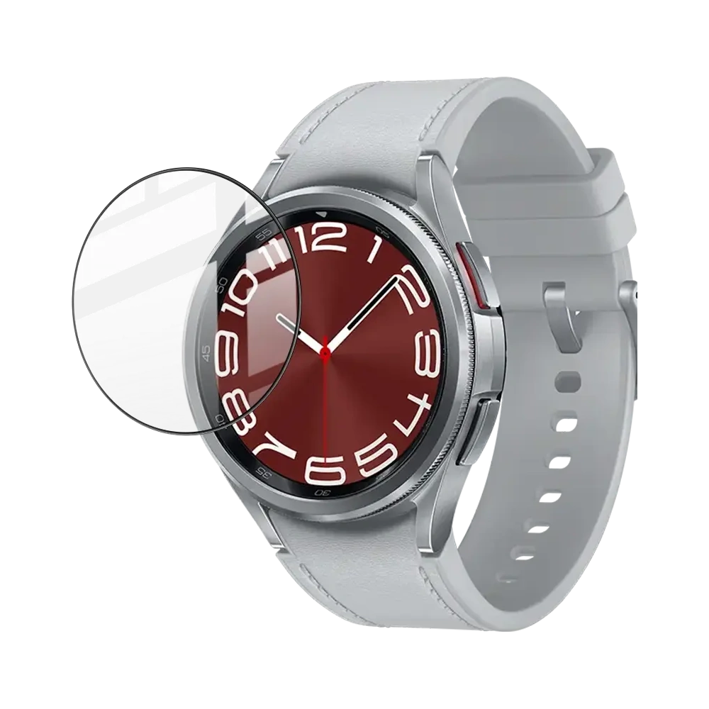 Szkło hybrydowe Bizon Glass Watch Edge Hybrid do Samsung Galaxy Watch 6 Classic 43mm czarne