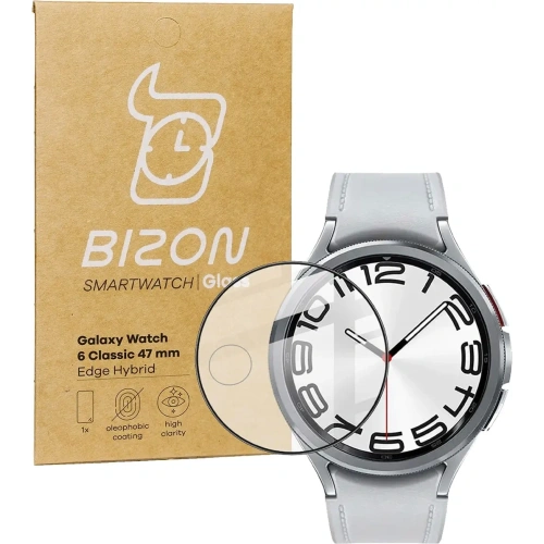 Kup Szkło hybrydowe Bizon Glass Watch Edge Hybrid do Samsung Galaxy Watch 6 Classic 47 mm czarne - BIZ3139 - {ean13} - Sklep Home Screen