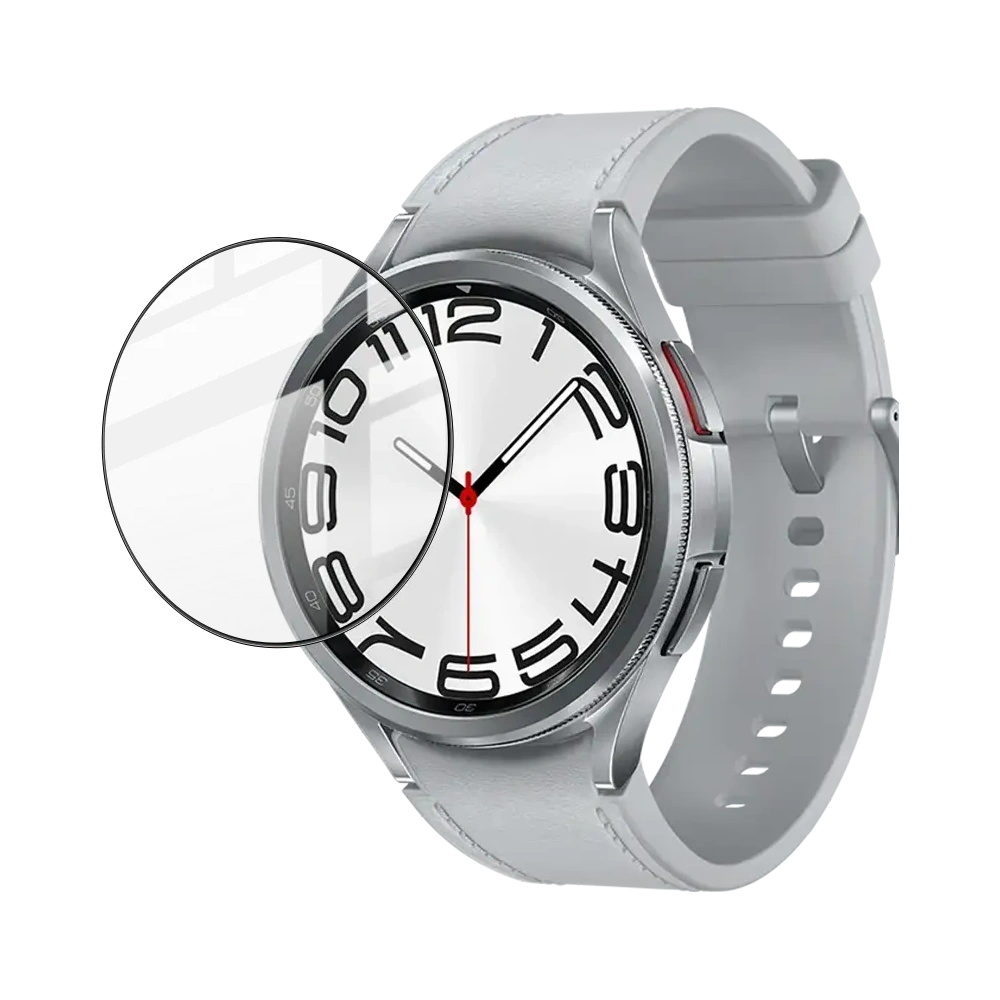 Szkło hybrydowe Bizon Glass Watch Edge Hybrid do Samsung Galaxy Watch 6 Classic 47 mm czarne