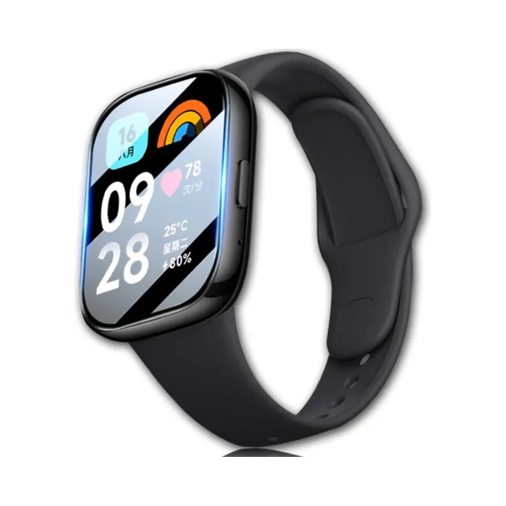 Szkło hybrydowe Bizon Glass Watch Edge Hybrid do Redmi Watch 3 Active czarne