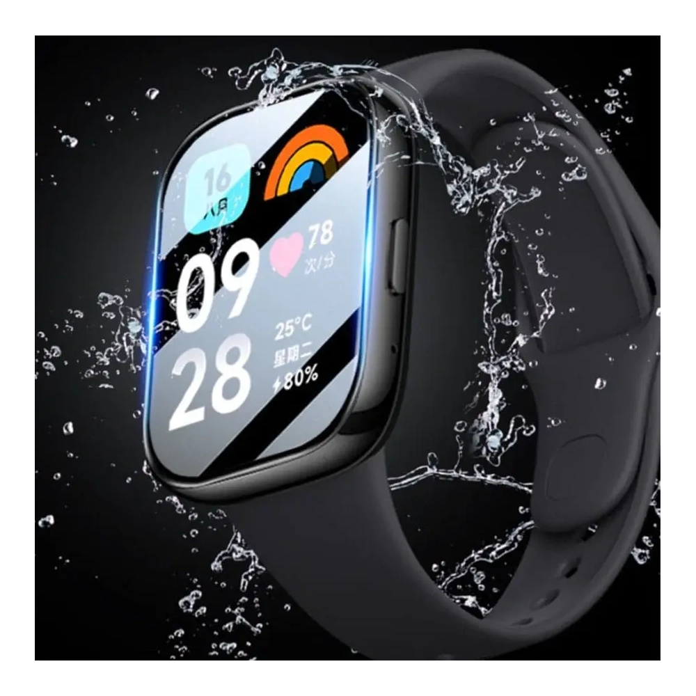 Szkło hybrydowe Bizon Glass Watch Edge Hybrid do Redmi Watch 3 Active czarne