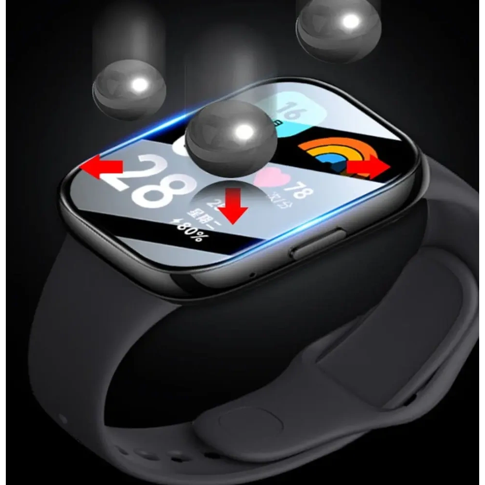 Szkło hybrydowe Bizon Glass Watch Edge Hybrid do Redmi Watch 3 Active czarne