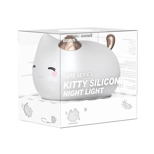 Buy Baseus Cute Series Night Lamp (cat) White - BSU1375WHT - {ean13} - Home Screen Store Europe