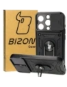 Etui Bizon Case CamShield Ring do Apple iPhone 15 Pro czarne