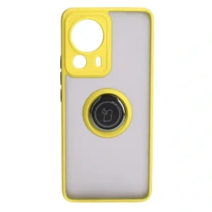 Buy Bizon Case Hybrid Ring Xiaomi 13 Lite smoky with a yellow frame - BIZ3158 - {ean13} - Home Screen Store Europe