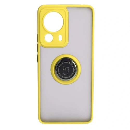 Kup Bizon Case Hybrid Ring Xiaomi 13 Lite rauchig mit einem gelben Rahmen - BIZ3158 - {ean13} - Sklep Home Screen