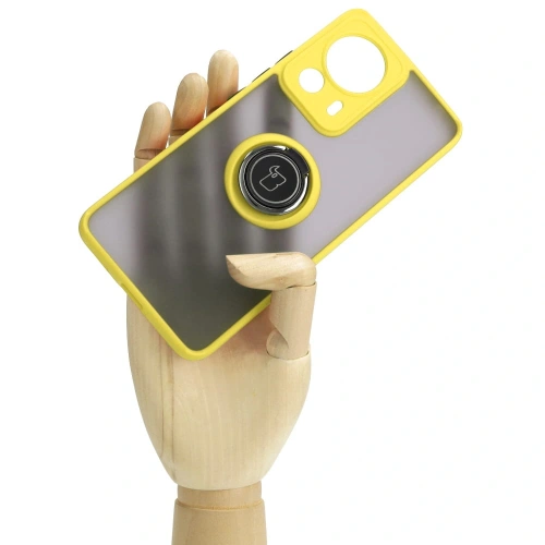 Kup Bizon Case Hybrid Ring Xiaomi 13 Lite rauchig mit einem gelben Rahmen - BIZ3158 - {ean13} - Sklep Home Screen