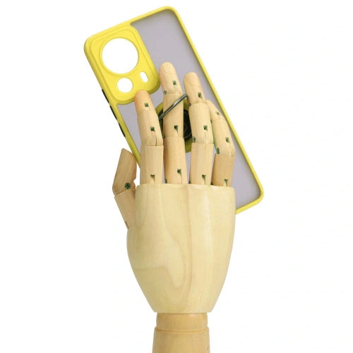 Kup Etui z uchwytem na palec Bizon Case Hybrid Ring do Xiaomi 13 Lite przydymione z żółtą ramką - BIZ3158 - {ean13} - Sklep Home Screen