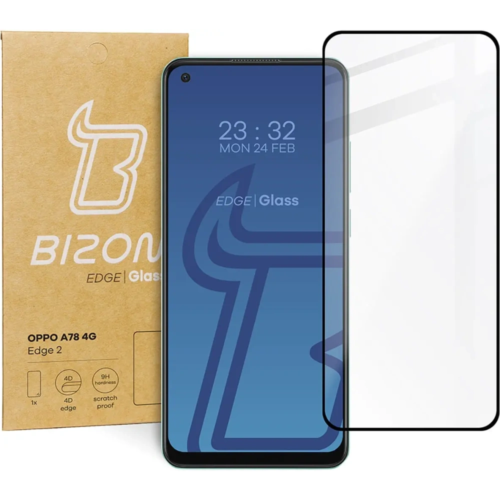 Szkło hartowane Bizon Glass Edge 2 do Oppo A78 4G czarne