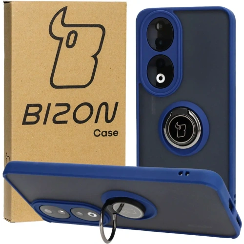 Kup Bizon Case Hybrid Ring Honor 90 fumuriu cu un cadru bleu marin - BIZ3164 - {ean13} - Sklep Home Screen