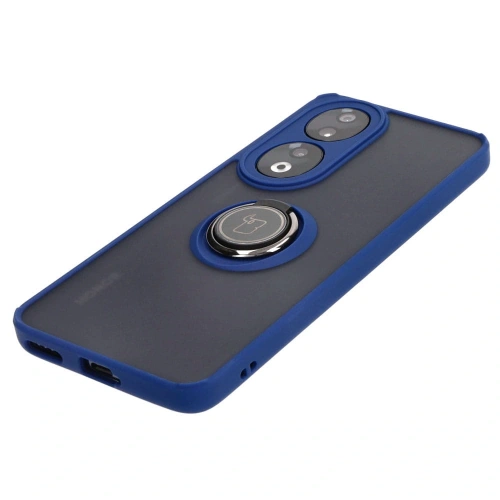 Kup Bizon Case Hybrid Ring Honor 90 fumuriu cu un cadru bleu marin - BIZ3164 - {ean13} - Sklep Home Screen