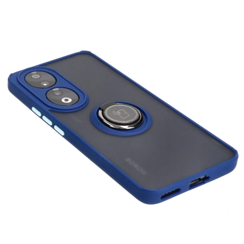 Buy Bizon Case Hybrid Ring Honor 90 smoky with a navy blue frame - BIZ3164 - {ean13} - Home Screen Store Europe