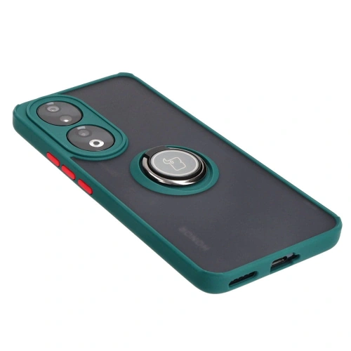 Kup Etui z uchwytem na palec Bizon Case Hybrid Ring do Honor 90 przydymione z ciemnozieloną ramką - BIZ3165 - {ean13} - Sklep Home Screen