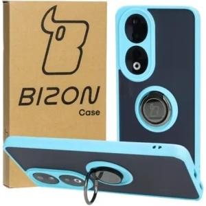 Kup Etui z uchwytem na palec Bizon Case Hybrid Ring do Honor 90 przydymione z jasnoniebieską ramką - BIZ3166 - {ean13} - Sklep Home Screen