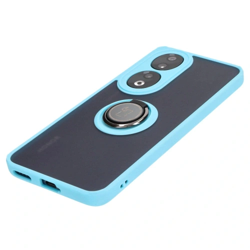 Kup Etui s úchopem na prst Bizon Case Hybrid Ring pro Honor 90 kouřové s jasně modrým rámečkem - BIZ3166 - {ean13} - Sklep Home Screen