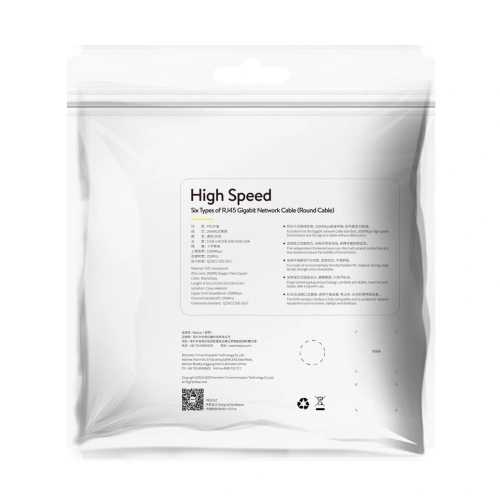Kup Baseus Netzwerkkabel High Speed, Ethernet RJ45, Gigabit, Kat.6, 0,5m (grau) - BSU1379GRY - {ean13} - Sklep Home Screen