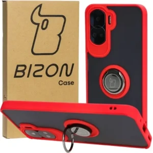 Kup Etui z uchwytem na palec Bizon Case Hybrid Ring do Honor 90 Lite przydymione z czerwoną ramką - BIZ3174 - {ean13} - Sklep Home Screen