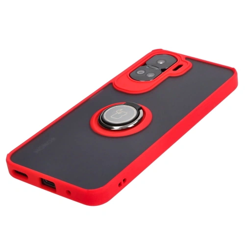 Buy Bizon Case Hybrid Ring Honor 90 Lite smoky with a red frame - BIZ3174 - {ean13} - Home Screen Store Europe