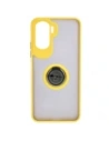 Kup Bizon Case Hybrid Ring Honor 90 Lite fumuriu cu o ramă galbenă - BIZ3175 - {ean13} - Sklep Home Screen