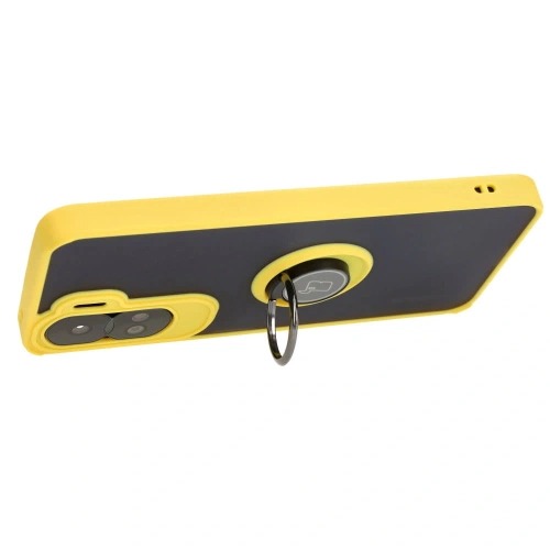Buy Bizon Case Hybrid Ring Honor 90 Lite smoky with a yellow frame - BIZ3175 - {ean13} - Home Screen Store Europe