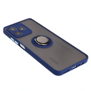 Kup Etui z uchwytem na palec Bizon Case Hybrid Ring do Realme C53 / C51 przydymione z granatową ramką - BIZ3178 - {ean13} - Sklep Home Screen