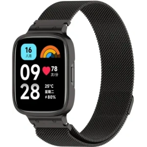 Kup Bizon Strap + Case Watch Chain Xiaomi Redmi Watch 3 Active schwarz - BIZ3180 - {ean13} - Sklep Home Screen