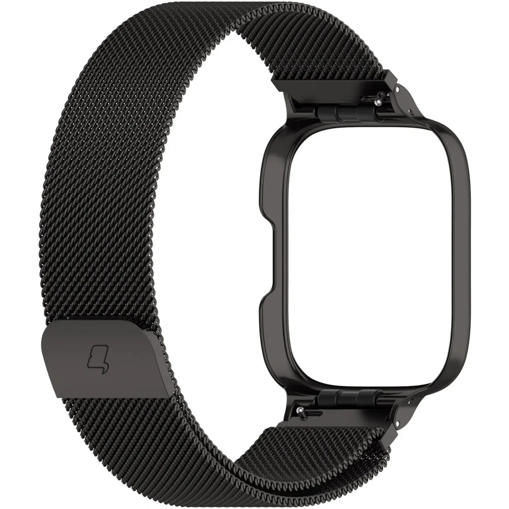 Etui z paskiem Bizon Strap + Case Watch Chain do Xiaomi Redmi Watch 3 Active czarne