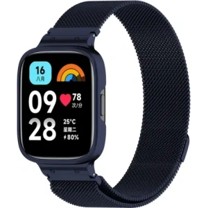 Buy Bizon Strap + Case Watch Chain Xiaomi Redmi Watch 3 Active navy blue - BIZ3181 - {ean13} - Home Screen Store Europe