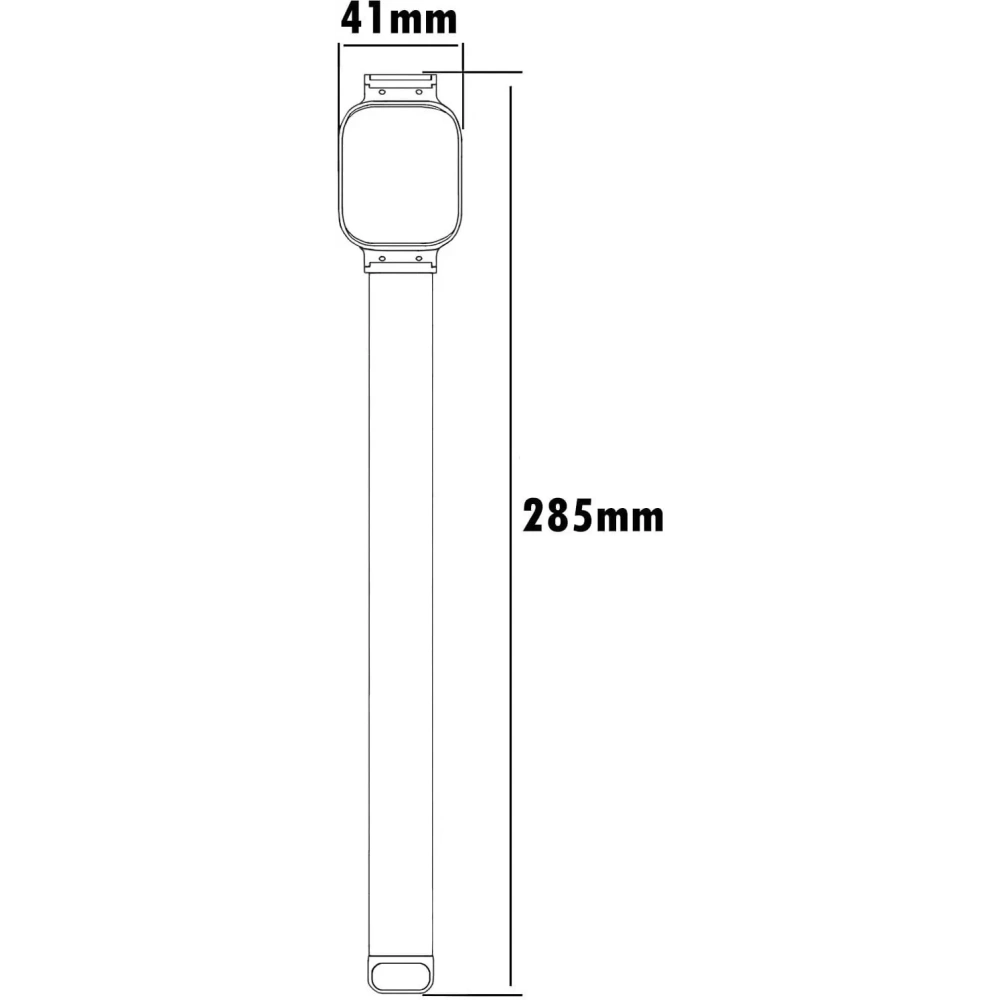 Etui z paskiem Bizon Strap + Case Watch Chain do Xiaomi Redmi Watch 3 Active granatowe