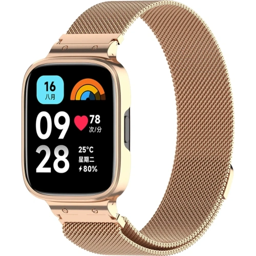 Kup Etui z paskiem Bizon Strap + Case Watch Chain do Xiaomi Redmi Watch 3 Active różowozłote - BIZ3182 - {ean13} - Sklep Home Screen