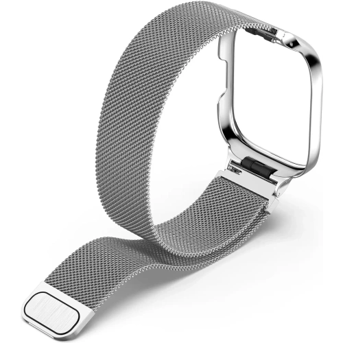 Kup Etui s páskem Bizon Strap + Case Watch Chain do Xiaomi Redmi Watch 3 Active stříbrné - BIZ3183 - {ean13} - Sklep Home Screen