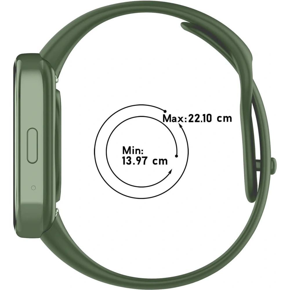 Pasek Bizon Strap Watch Dots do Xiaomi Redmi Watch 3 Active ciemnozielony