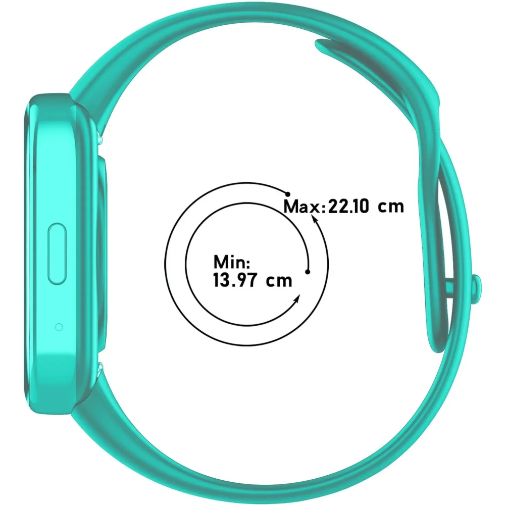 Pasek Bizon Strap Watch Dots do Xiaomi Redmi Watch 3 Active ciemno-miętowy