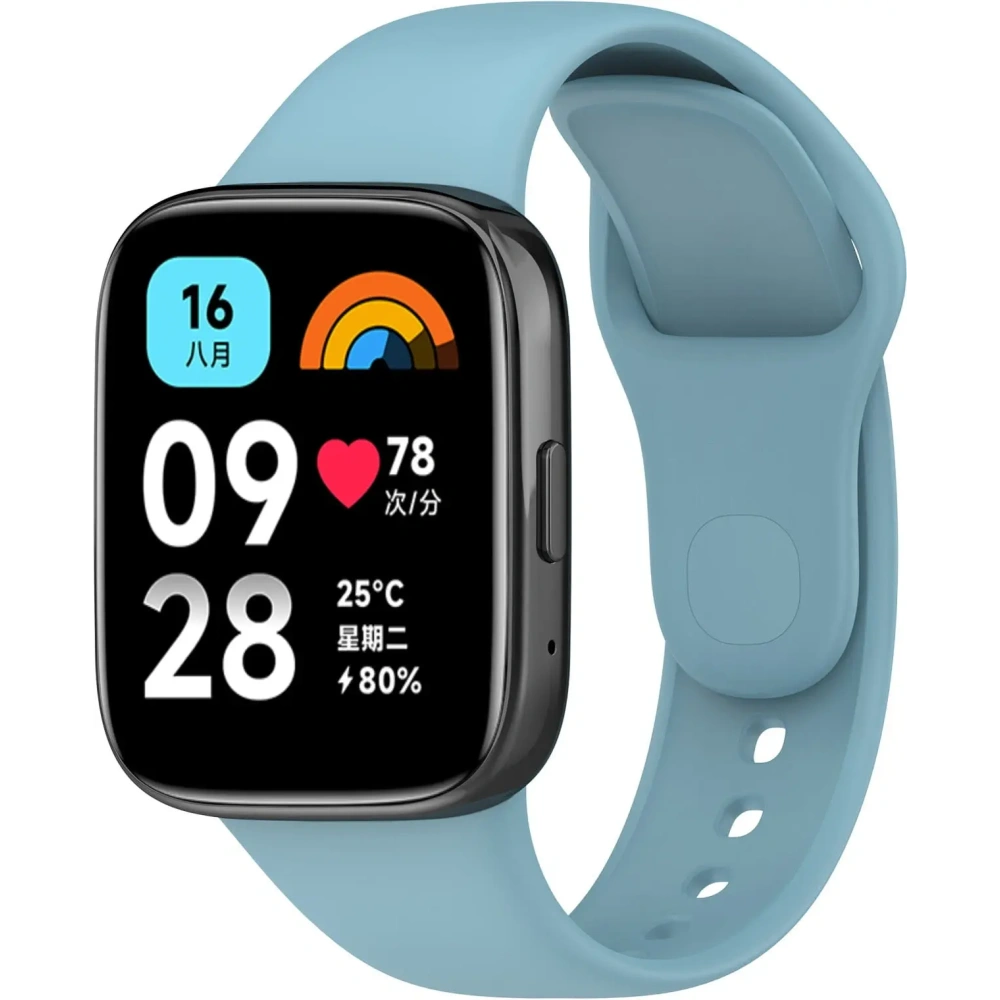 Pasek Bizon Strap Watch Dots do Xiaomi Redmi Watch 3 Active błękitny