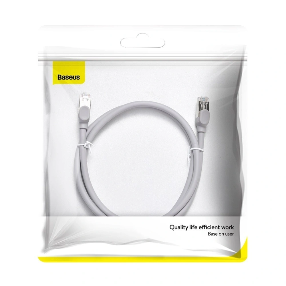 Kabel sieciowy Baseus High Speed, Ethernet RJ45, Gigabit, Cat.6, 1m (szary)